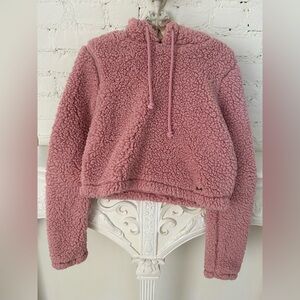 Hollister Pink Sherpa Fleece Hoodie